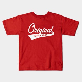 Original Since 1988 (Year Of Birth / Birthday / White) Kids T-Shirt